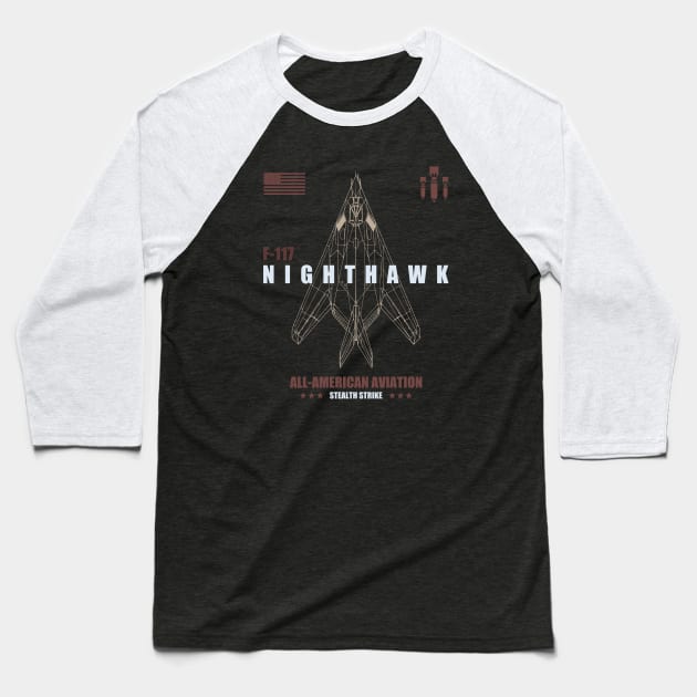 F-117 Nighthawk Baseball T-Shirt by TCP